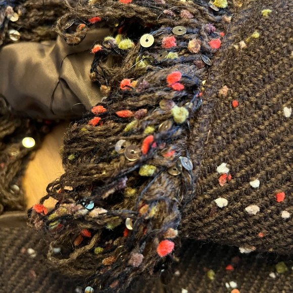 Teri John Ricky Freeman jacket and skirt, Size 10 Brown Multi Colour Sequins - Picture 13 of 13